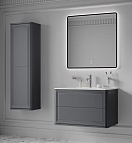 Мебель для ванной Iddis Oxford Neo 80 см темно-серый матовый