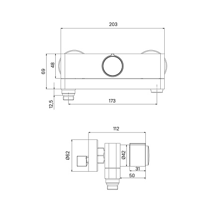 Смеситель для ванны Iddis Slide SLISBBTi02WA с Push Control, хром