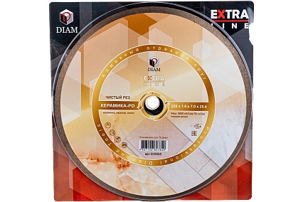 Диск алмазный отрезной 1A1R Керамика-PD Extra Line (250x1.6x7x25.4 мм) Diam 655