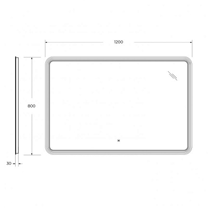 Зеркало Cezares Duet 120x80 см с подсветкой CZR-SPC-DUET-1200-800-LED-TCH