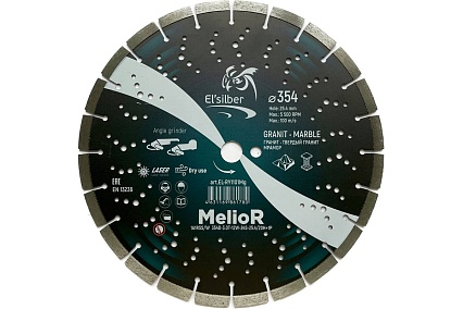 Диск алмазный 1A1RSS/W D354-3.0T-12W-24S-25.4/20H+1P "MelioR" Elsilber EL-RY1101Mg