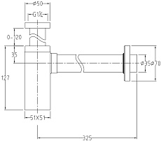 Сифон для раковины Allen Brau Infinity 5.21027-31 матовый черный