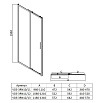 Душевая дверь Vincea Рапид-Н (Rapid-N) VDS-3RN10/11MT 100/110x195 хром, текстурная