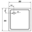 Поддон для душа Cezares TRAY-A-A-95-15-W 95x95 акриловый