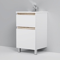 Тумба с раковиной Am.Pm X-Joy 50 см напольная, белый глянец