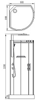 Душевая кабина Orans Basic+ SR-8630ED 90x90