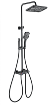 Душевая стойка Wonzon&Woghand Muse Corno WW-B3112-MB термостат, черный матовый
