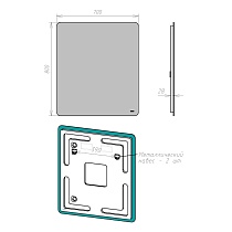 Зеркало Lemark Ecosmo 70x80 см LM70Z-Ecos