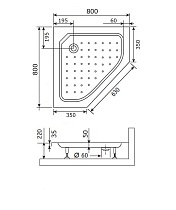 Поддон для душа RGW Style-TR 80x80