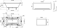 Акриловая ванна Ravak Campanula ll 180x80 см CB21000000