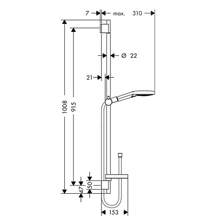 Душевой гарнитур Hansgrohe Raindance Select S 120 26631000