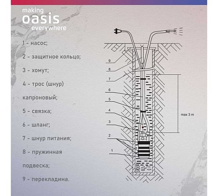 Насос вибрационный Oasis “making Оasis everywhere” VS 0.3/40 - 10N