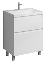 Тумба с раковиной Grossman Меркадо 70 см напольная, белый матовый