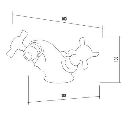 Смеситель для биде M&Z Epoca EPC02225 донный клапан, бронза