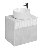 Мебель для ванной Акватон Марбл 60 см слэйт, белый матовый