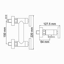 Смеситель для душа WasserKRAFT Weser 7802