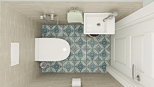 Дизайн-проект туалета "Скандинавские узоры".