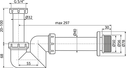 Сифон для биде Ravak DN 40 X01560