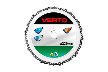 Диск отрезной цепной по дереву (230x22.2 мм) для УШМ Verto 61H199