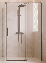 Душевой уголок Vincea Экстенза (Extenza) VSR-4EX101190CLGM 100/110x90 вороненая сталь, прозрачное