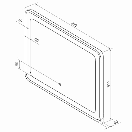 Зеркало Континент Strong Velvette Led 80x70 см с подсветкой ЗЛП1148