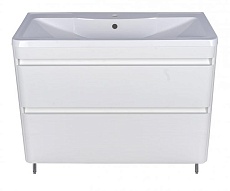 Тумба с раковиной Style Line Атлантика 90 см напольная, белый антискрейч