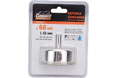 Коронка алмазная по стеклу и керамике 68 мм Gepard GP2076-68