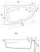 Акриловая ванна Cersanit Joanna 160x95 L/R