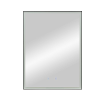 Зеркало Art&Max Arezzo 60x80 черный, анти-пар