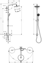 Душевой гарнитур Hansgrohe Showerpipe Croma 220 27224000