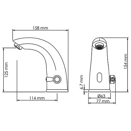 Смеситель для раковины WasserKRAFT Rossel 2813 сенсорный