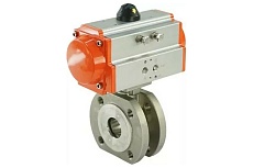 Шаровой кран DN.ru КШмФП.316.200 Ду50 Ру16, с пневмоприводом -DA-083 D160-01849