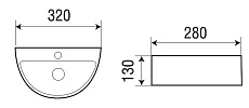 Раковина WeltWasser AISBACH 5062 32 см, 10000004597 белый глянец