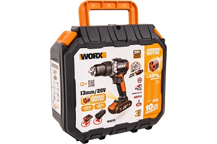 Бесщеточная аккумуляторная ударная дрель-шуруповерт Worx WX373