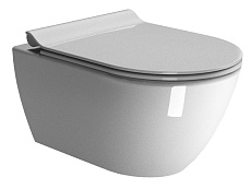 Подвесной унитаз GSI Pura 8815FR211 55x36 безободковый, белый с креплением