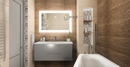 Керамическая плитка Creto Effetto Mosaico Beige 02 25х60 см, M0425D19602