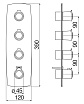 Смеситель для душа Nobili Sofi SI98103BR (на 3 выхода) Ancient bronze