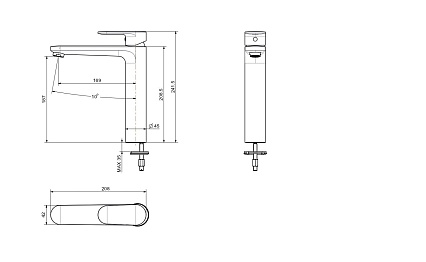 Смеситель для раковины Aquatek Ника AQ1804BG шлифованное золото