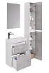 Мебель для ванной Dreja Slim 55 см белый глянец/бетон