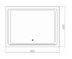 Зеркало Azario Фортуна 80x60 см ФР-00000947 с подсветкой