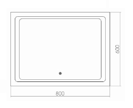 Зеркало Azario Фортуна 80x60 см ФР-00000947 с подсветкой