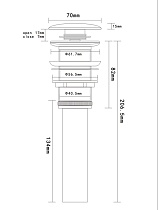 Донный клапан AQUAme AQM7001-1 с переливом, хром