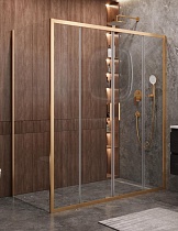 Душевой уголок Cezares MOLVENO-AH-2/1-170/90-C-BORO-IV 170x90 прозрачный, брашированное золото