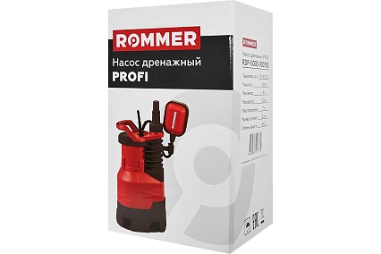 Насос дренажный Rommer PROFI H-8 м, Q-13.5 м3/ч, кабель 10 м RDP-0005-100750 RG00931C8N2CIG
