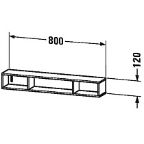 Полка Duravit L-Cube 80 LC120008686 капучино