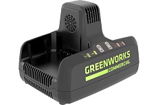 Быстрое зарядное устройство для 2-х аккумуляторов G82C2, 82V, 8А GreenWorks 2939007