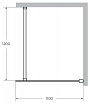 Душевая перегородка Cezares Liberta LIBERTA-L-1-110-C-Cr 110x195
