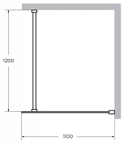 Душевая перегородка Cezares Liberta LIBERTA-L-1-110-C-Cr 110x195