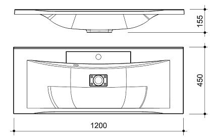 Тумба с раковиной Caprigo Accord 120 см