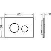 Кнопка смыва TECE Loop 9240657 стекло, черный глянцевый